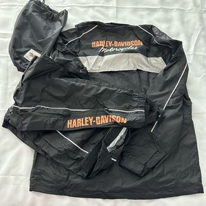 Harley-Davidson Black and Orange Jacket